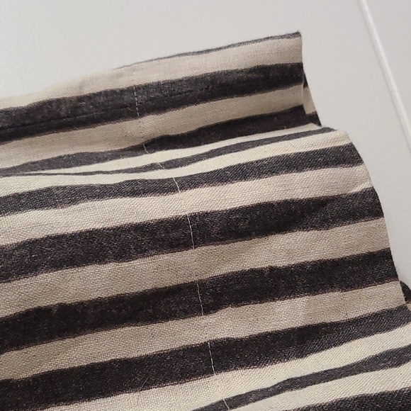 NWOT Loft Striped Linen Skirt w Braided Waist Detail - Picture 5 of 6